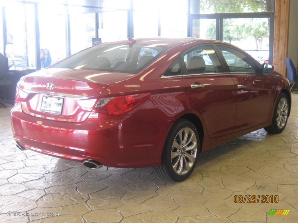 2011 Sonata SE - Venetian Red / Black photo #7