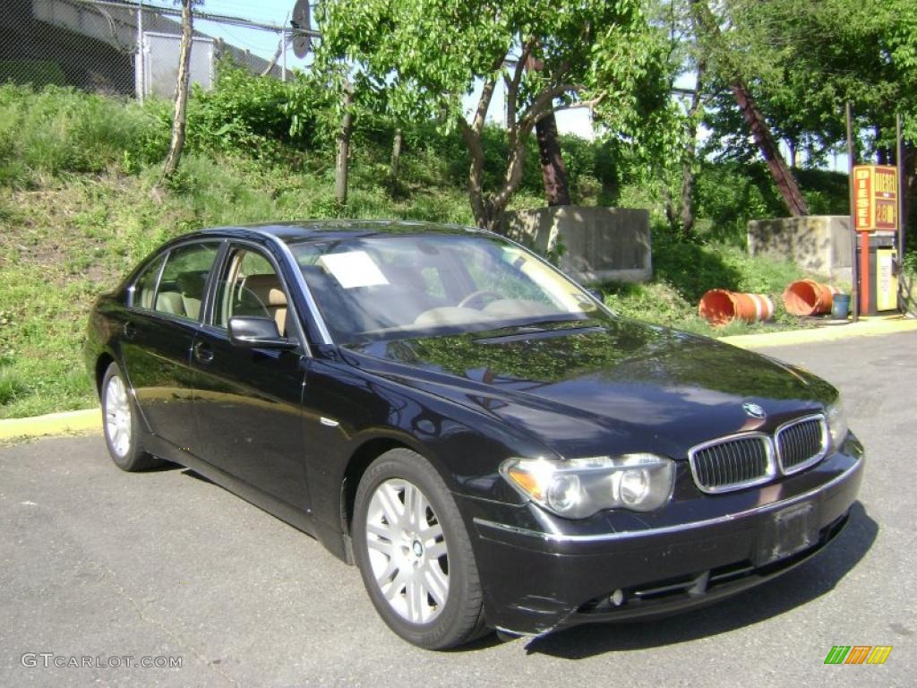 2002 7 Series 745Li Sedan - Jet Black / Beige III photo #5