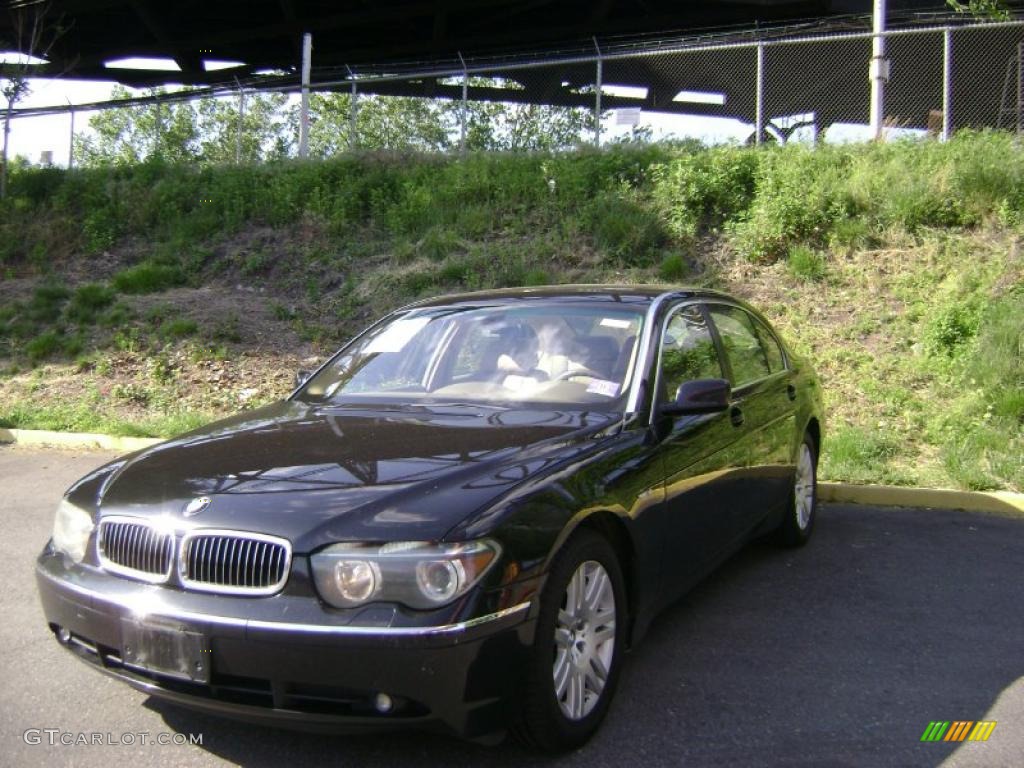 2002 7 Series 745Li Sedan - Jet Black / Beige III photo #6