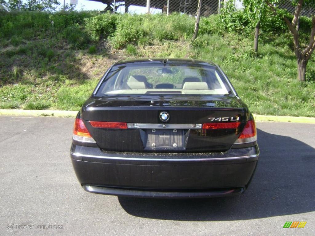 2002 7 Series 745Li Sedan - Jet Black / Beige III photo #10