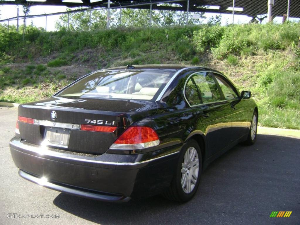 2002 7 Series 745Li Sedan - Jet Black / Beige III photo #11