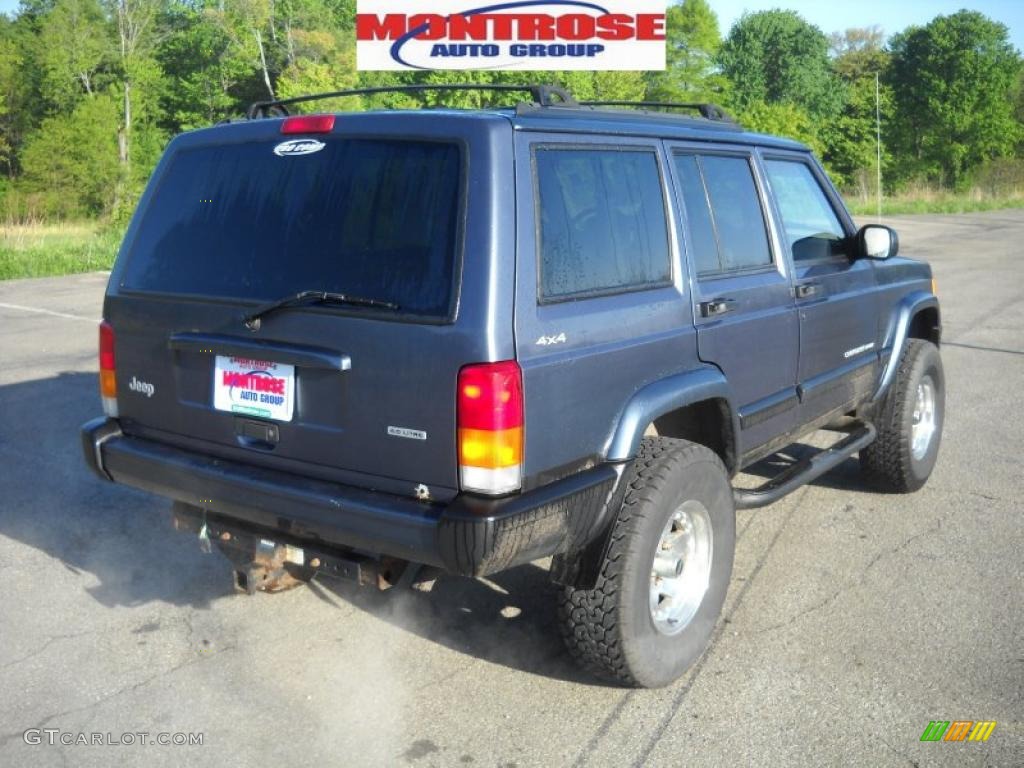 2001 Cherokee Sport 4x4 - Steel Blue Pearl / Agate photo #3