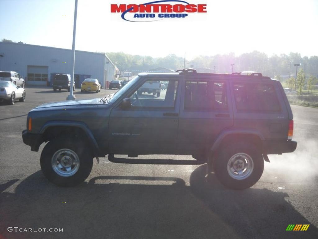 2001 Cherokee Sport 4x4 - Steel Blue Pearl / Agate photo #7