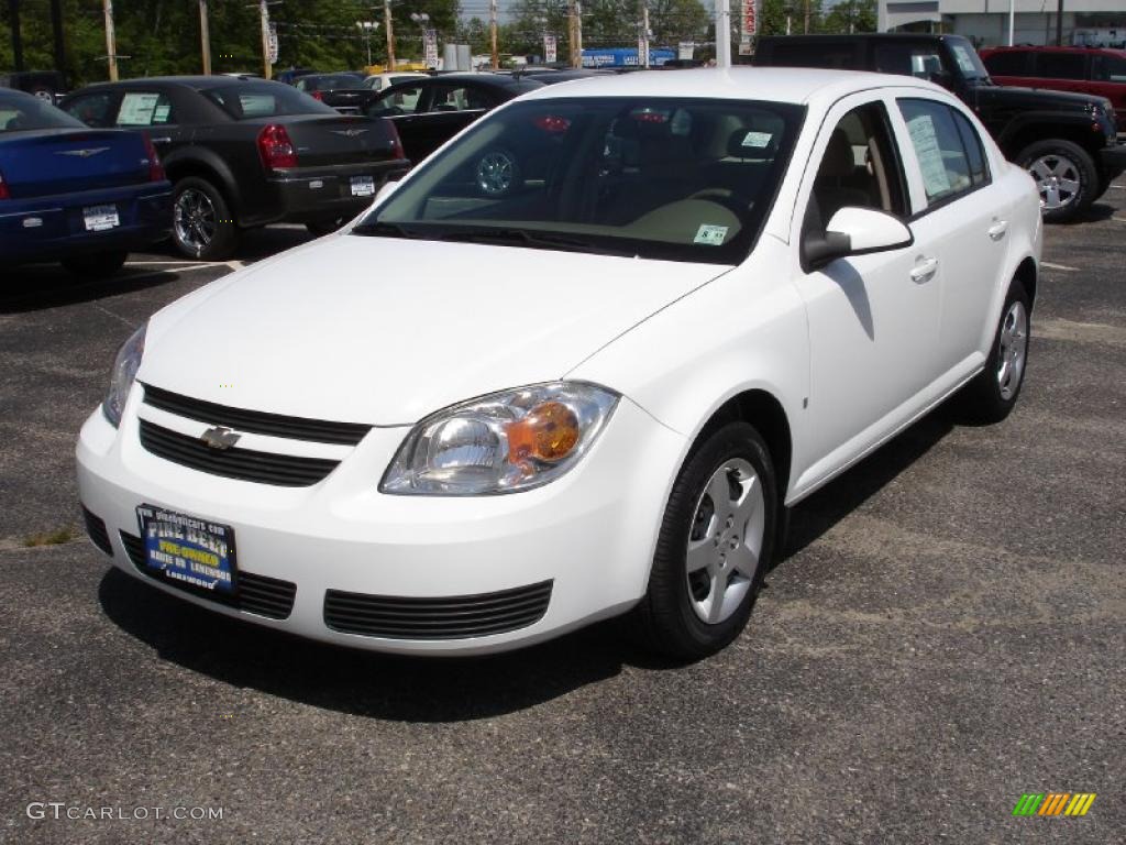 2007 Cobalt LT Sedan - Summit White / Neutral Beige photo #1