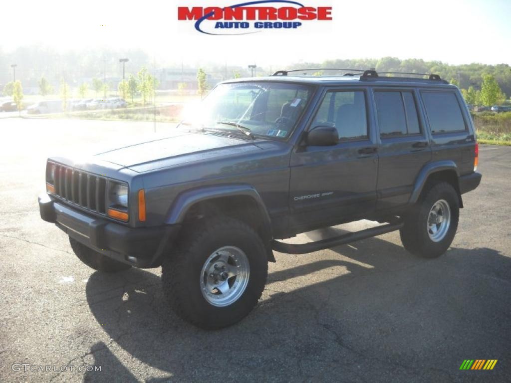 2001 Cherokee Sport 4x4 - Steel Blue Pearl / Agate photo #20