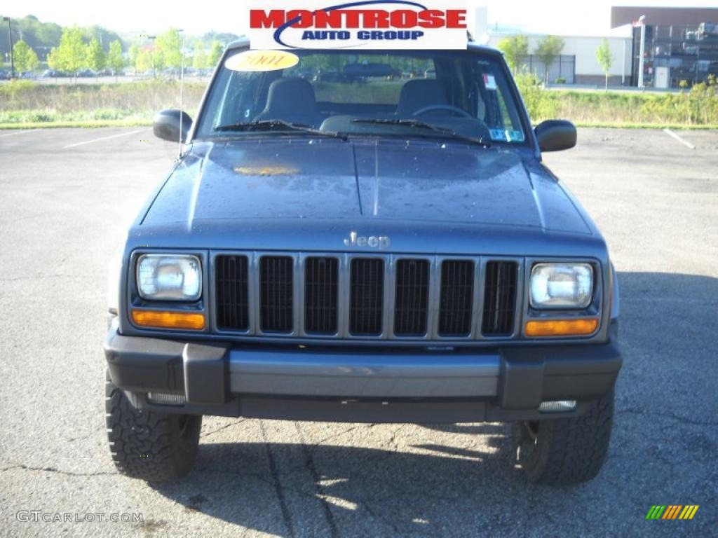 2001 Cherokee Sport 4x4 - Steel Blue Pearl / Agate photo #22