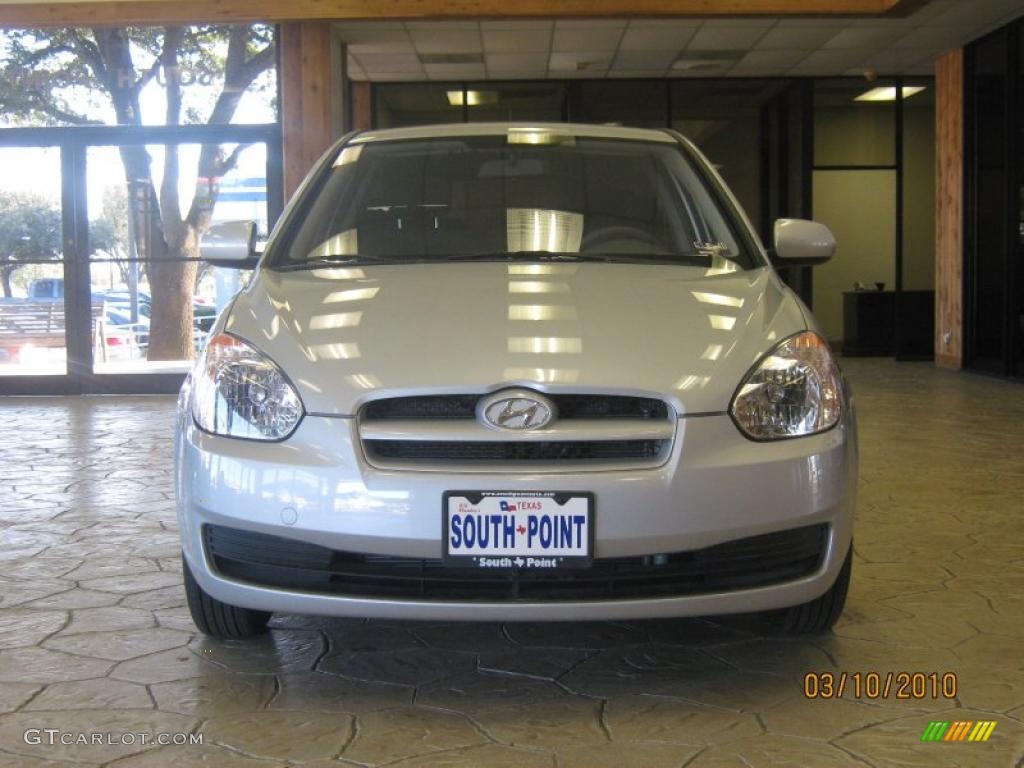 2010 Accent GS 3 Door - Platinum Silver / Black photo #1