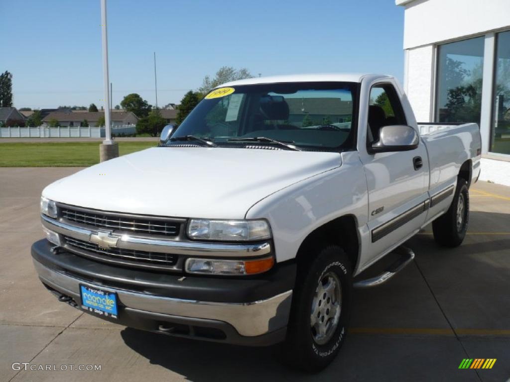 1999 Silverado 1500 Z71 Regular Cab 4x4 - Summit White / Graphite photo #7