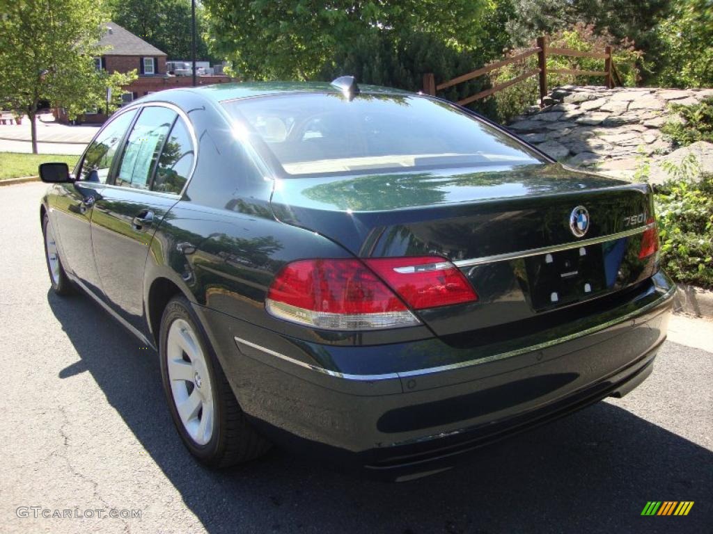 2008 7 Series 750i Sedan - Deep Green Metallic / Natural Brown photo #4