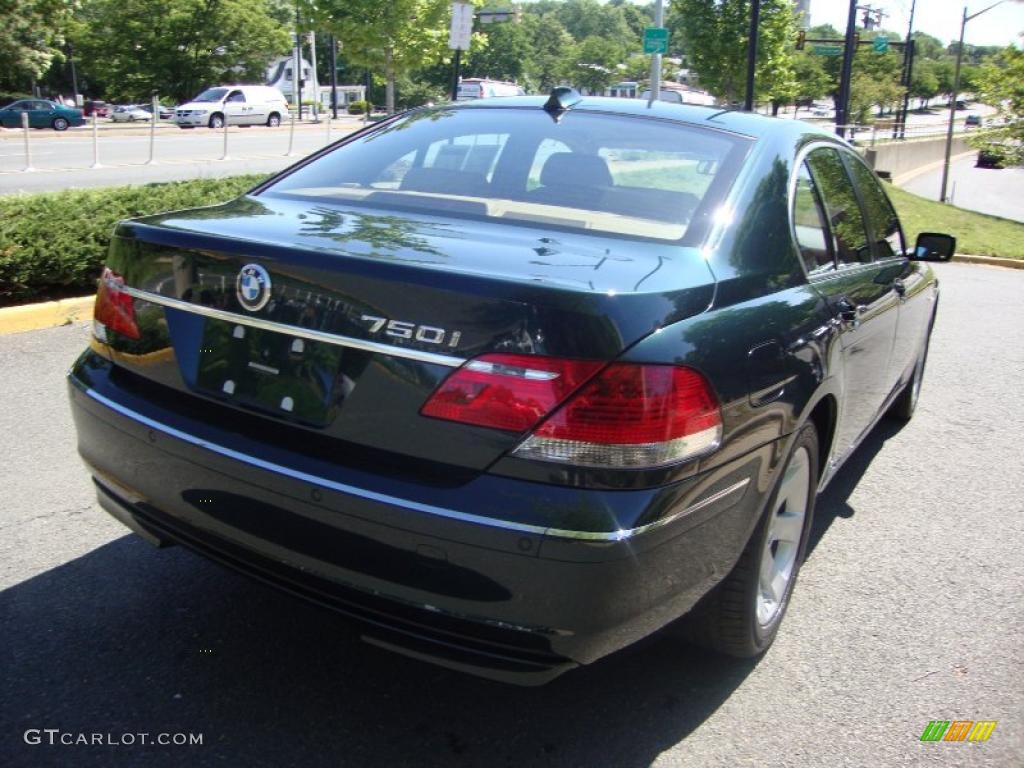 2008 7 Series 750i Sedan - Deep Green Metallic / Natural Brown photo #7