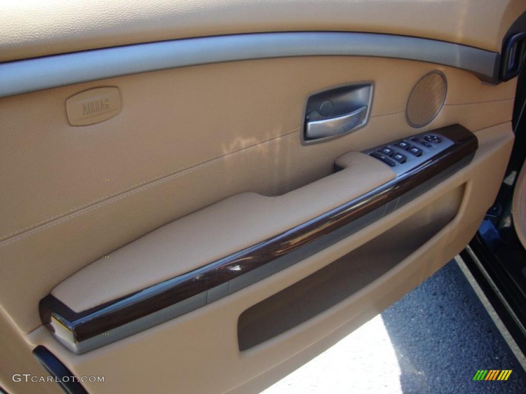 2008 7 Series 750i Sedan - Deep Green Metallic / Natural Brown photo #10
