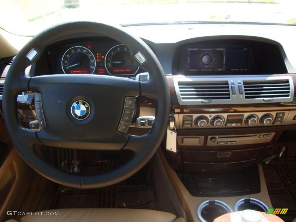 2008 7 Series 750i Sedan - Deep Green Metallic / Natural Brown photo #12