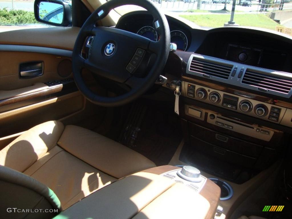 2008 7 Series 750i Sedan - Deep Green Metallic / Natural Brown photo #13