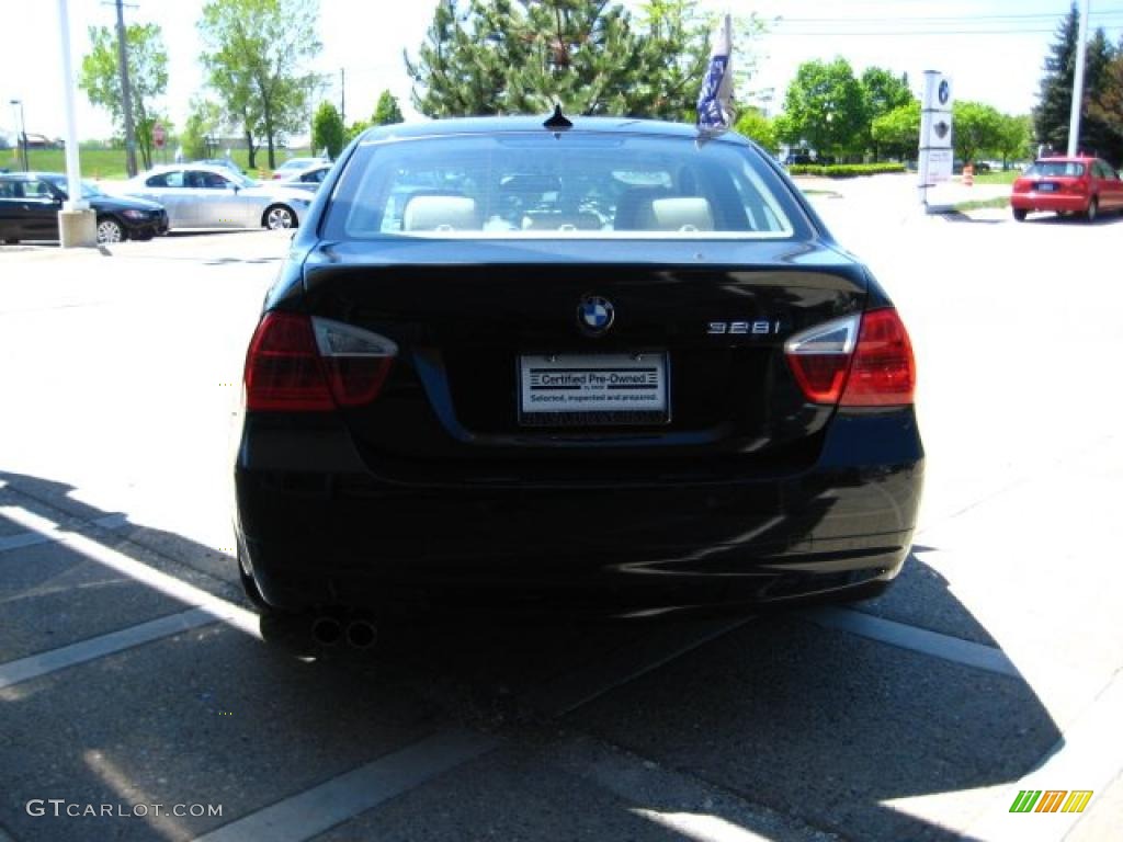 2007 3 Series 328i Sedan - Black Sapphire Metallic / Beige Dakota Leather photo #7