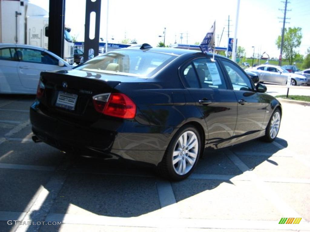 2007 3 Series 328i Sedan - Black Sapphire Metallic / Beige Dakota Leather photo #8