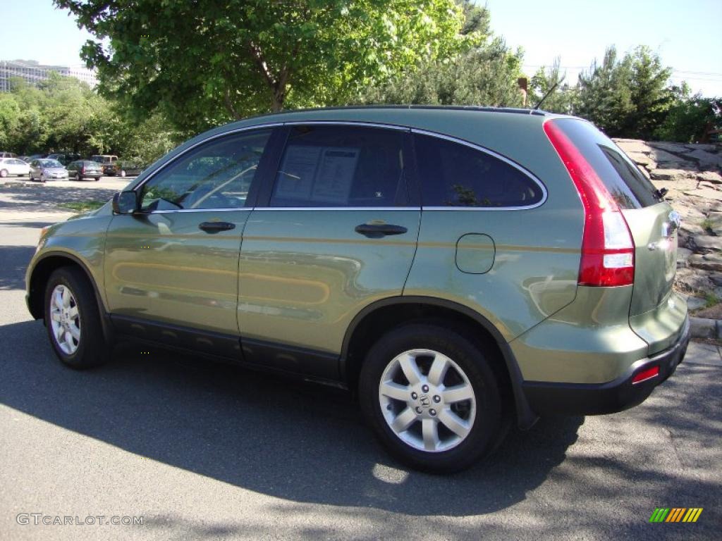 2008 CR-V EX 4WD - Green Tea Metallic / Ivory photo #3