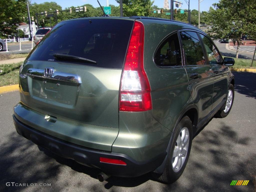 2008 CR-V EX 4WD - Green Tea Metallic / Ivory photo #8