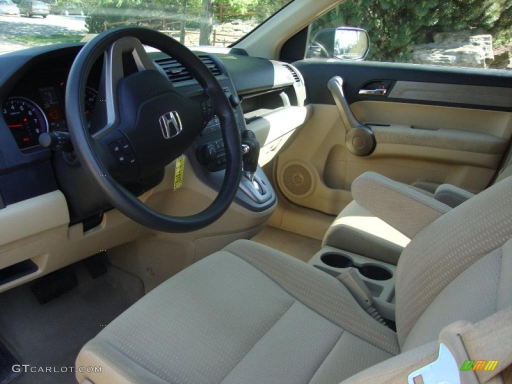 2008 CR-V EX 4WD - Green Tea Metallic / Ivory photo #13