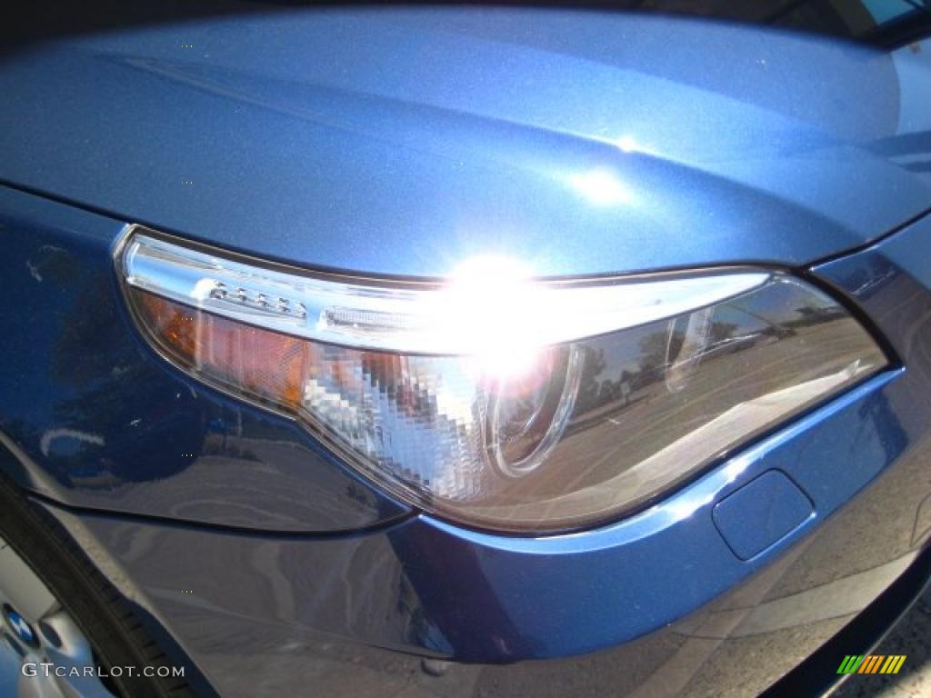 2007 5 Series 530xi Sedan - Mystic Blue Metallic / Gray Dakota Leather photo #11