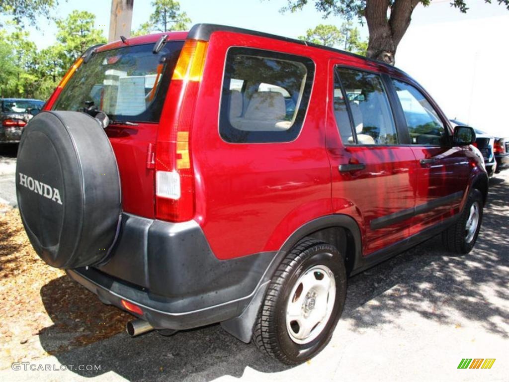 2002 CR-V LX 4WD - Chianti Red Pearl / Saddle photo #3