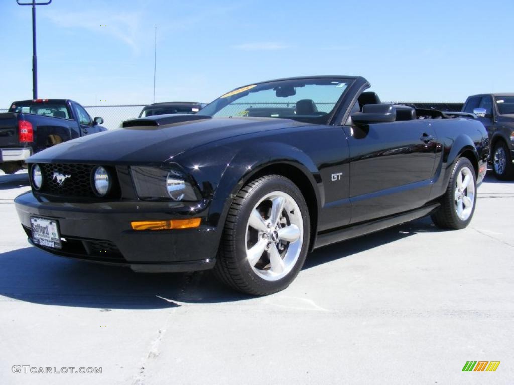 2008 Mustang GT Premium Convertible - Black / Dark Charcoal photo #1