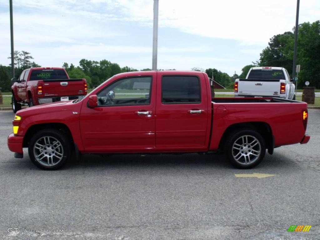 2010 Colorado LT Crew Cab - Victory Red / Ebony/Light Cashmere photo #5