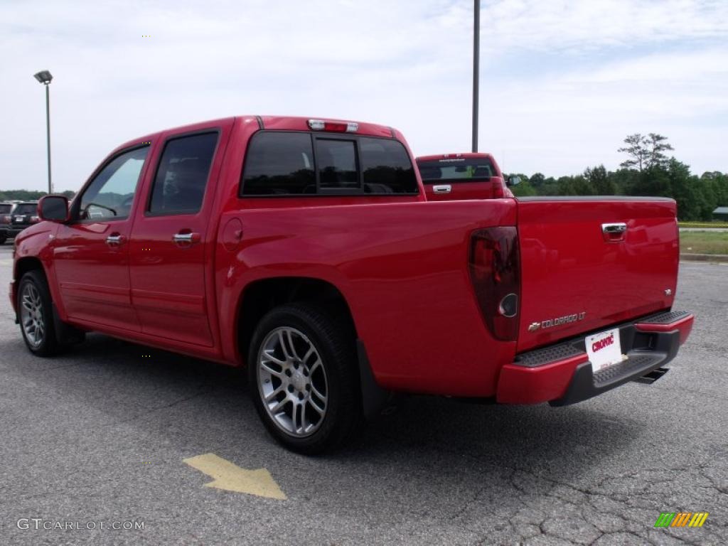 2010 Colorado LT Crew Cab - Victory Red / Ebony/Light Cashmere photo #6