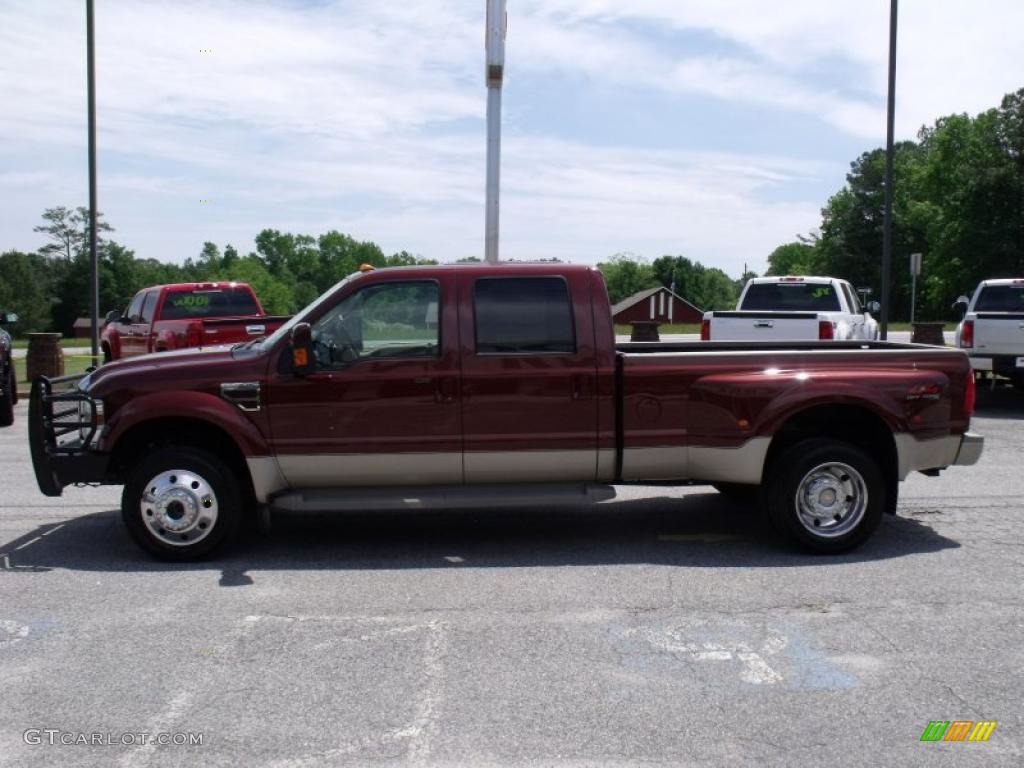 2008 F450 Super Duty King Ranch Crew Cab 4x4 Dually - Dark Copper Metallic / Chaparral Leather photo #5