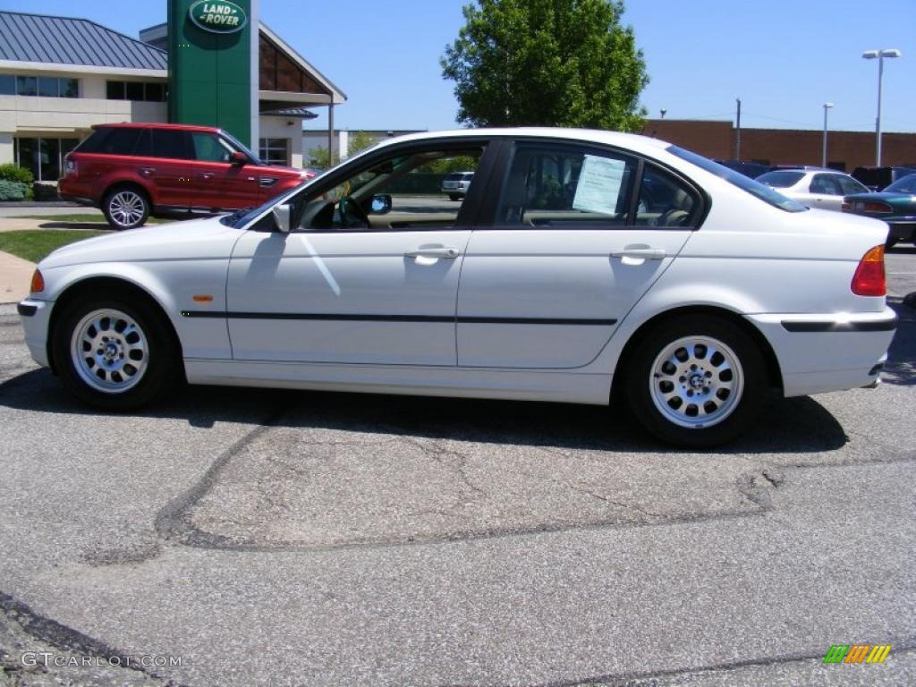 1999 3 Series 323i Sedan - Alpine White / Sand photo #2