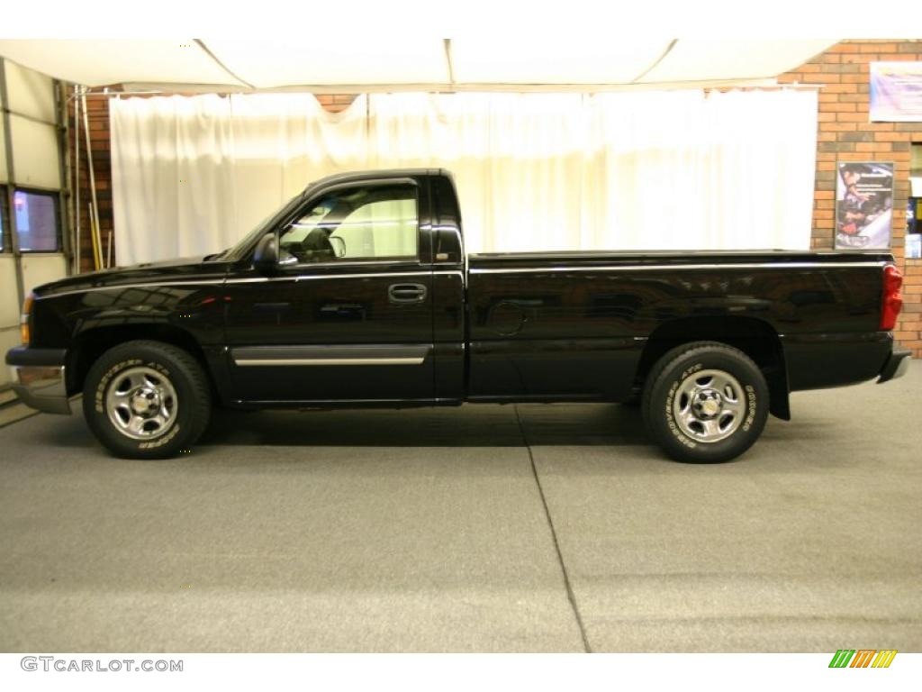 2003 Silverado 1500 Regular Cab - Black / Dark Charcoal photo #5