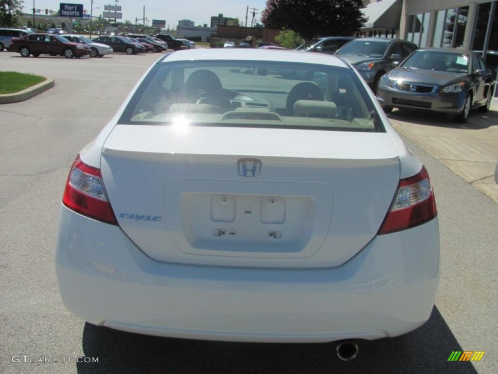 2007 Civic EX Coupe - Taffeta White / Ivory photo #6