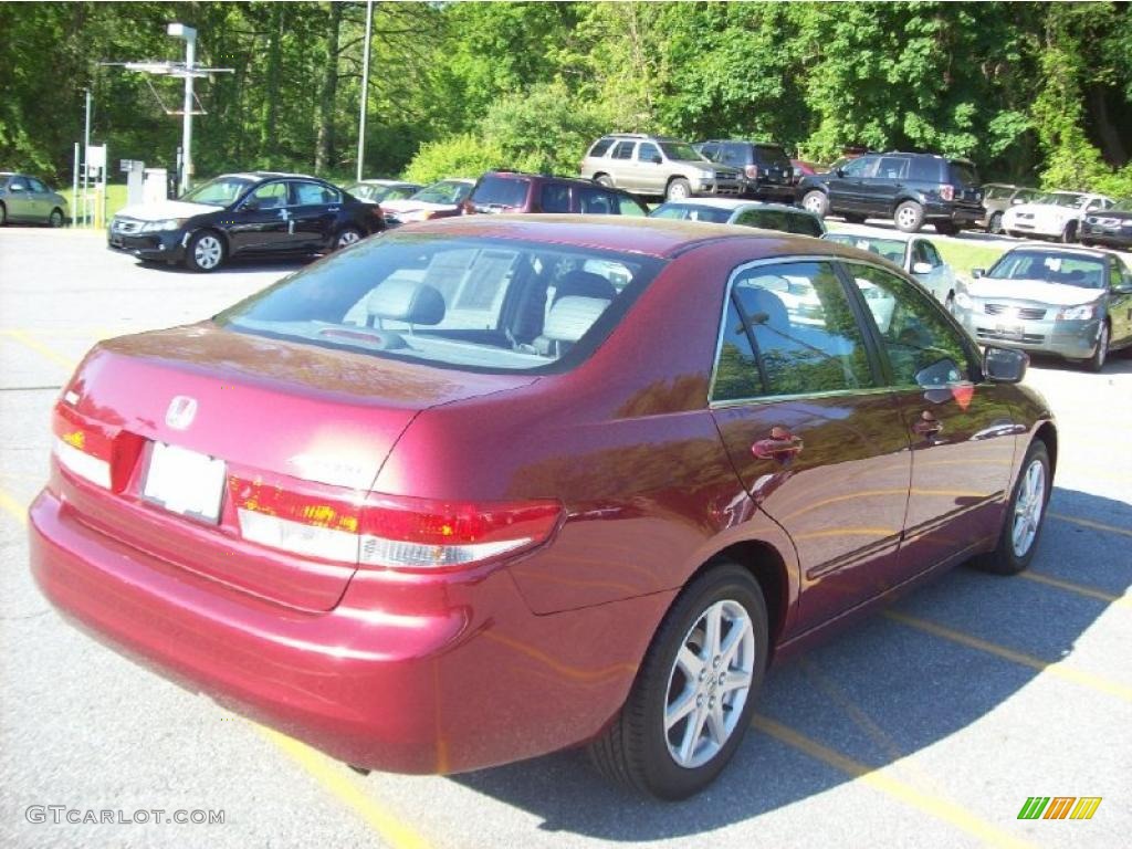 2003 Accord EX V6 Sedan - Redondo Red Pearl / Black photo #22