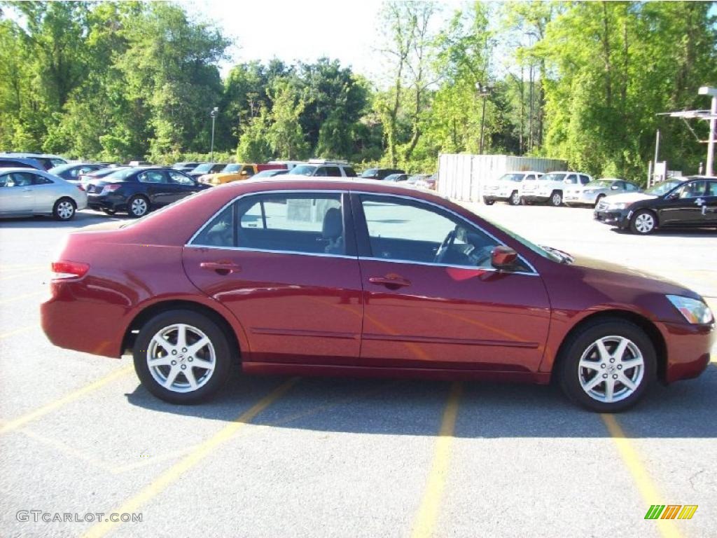 2003 Accord EX V6 Sedan - Redondo Red Pearl / Black photo #23