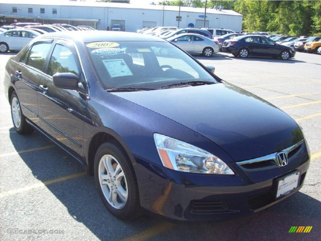 2007 Accord EX Sedan - Royal Blue Pearl / Gray photo #1