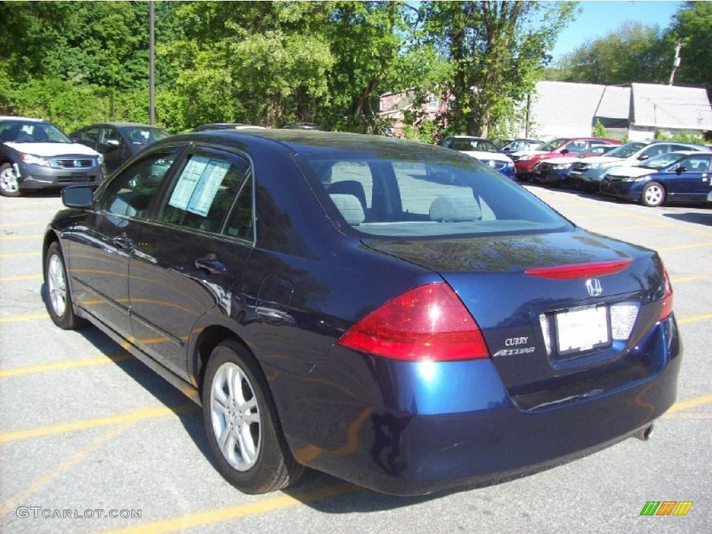 2007 Accord EX Sedan - Royal Blue Pearl / Gray photo #2