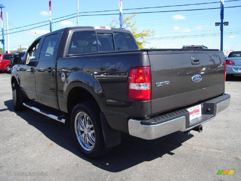 2005 F150 XLT SuperCrew 4x4 - Dark Shadow Grey Metallic / Tan photo #3
