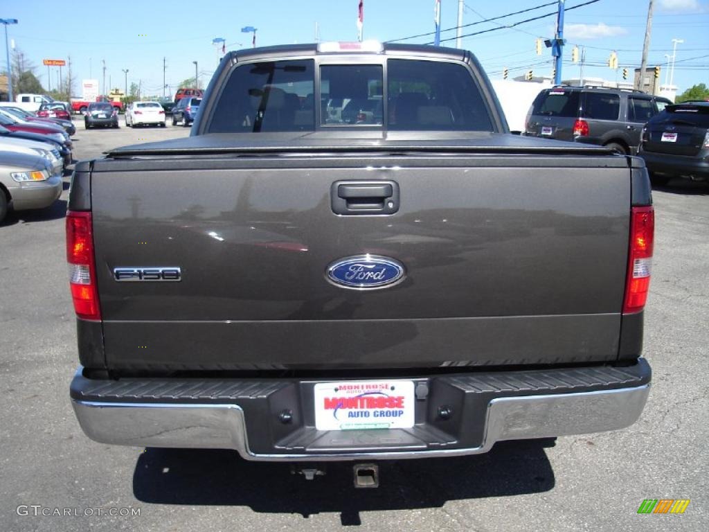 2005 F150 XLT SuperCrew 4x4 - Dark Shadow Grey Metallic / Tan photo #4