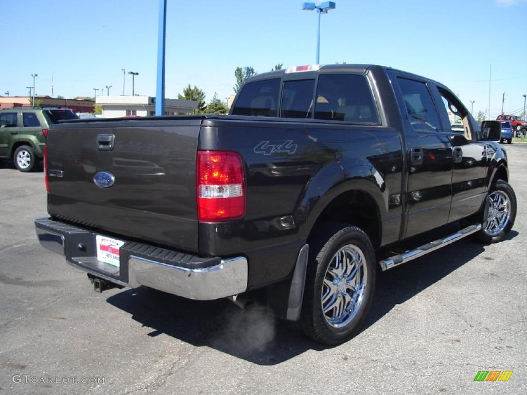 2005 F150 XLT SuperCrew 4x4 - Dark Shadow Grey Metallic / Tan photo #5