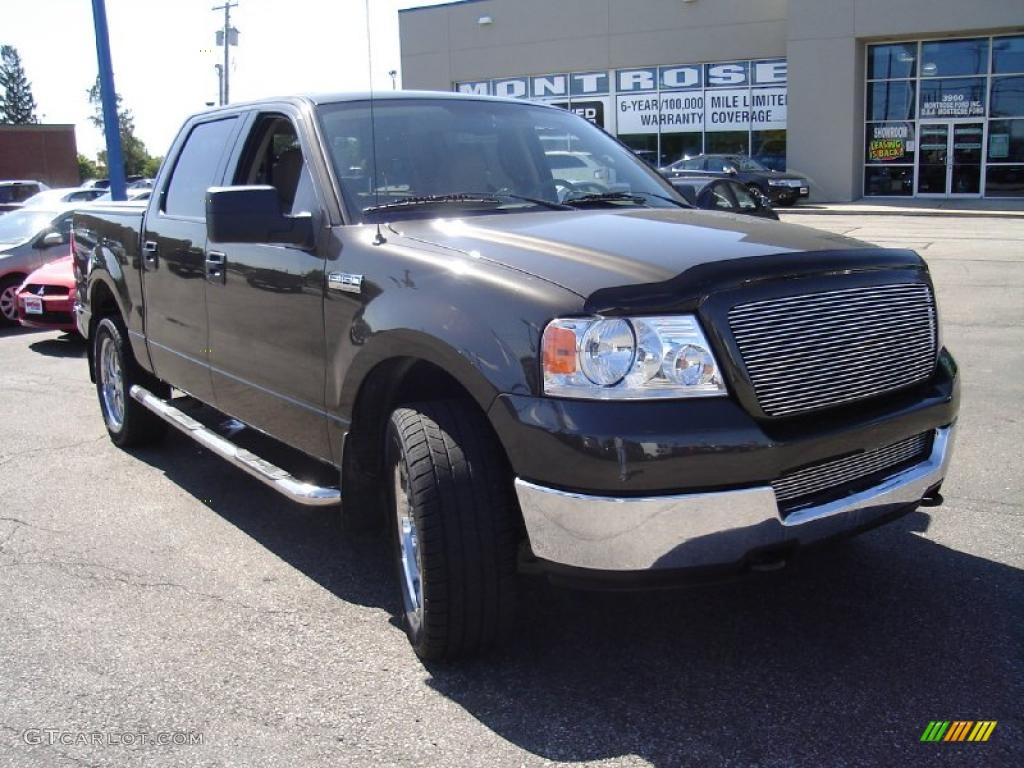 2005 F150 XLT SuperCrew 4x4 - Dark Shadow Grey Metallic / Tan photo #7