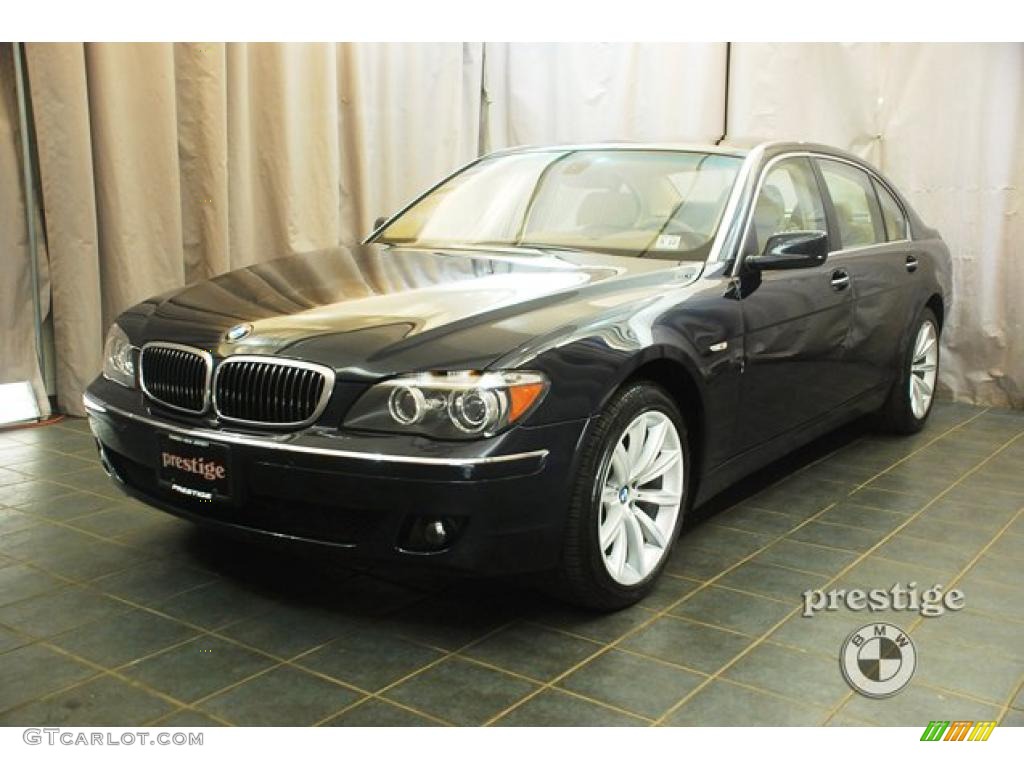 2008 7 Series 750Li Sedan - Monaco Blue Metallic / Beige photo #1