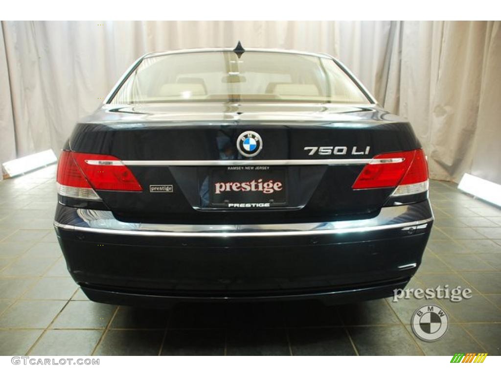 2008 7 Series 750Li Sedan - Monaco Blue Metallic / Beige photo #3