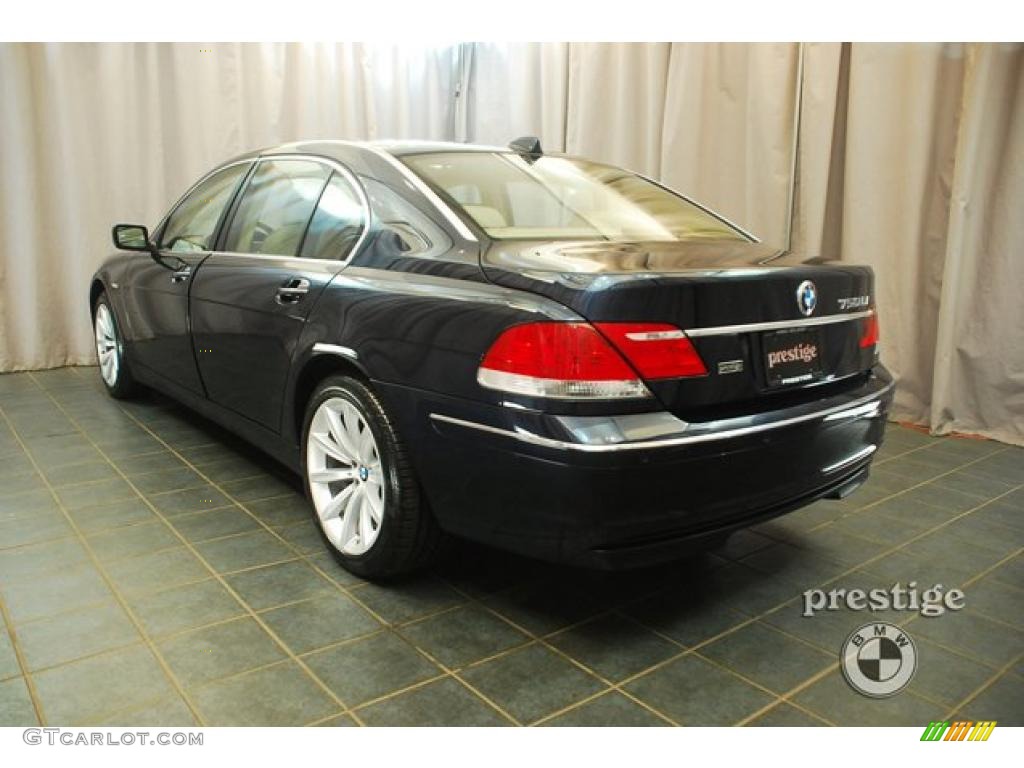 2008 7 Series 750Li Sedan - Monaco Blue Metallic / Beige photo #4