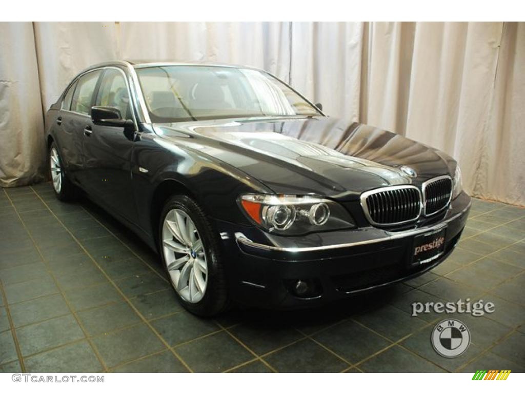 2008 7 Series 750Li Sedan - Monaco Blue Metallic / Beige photo #11