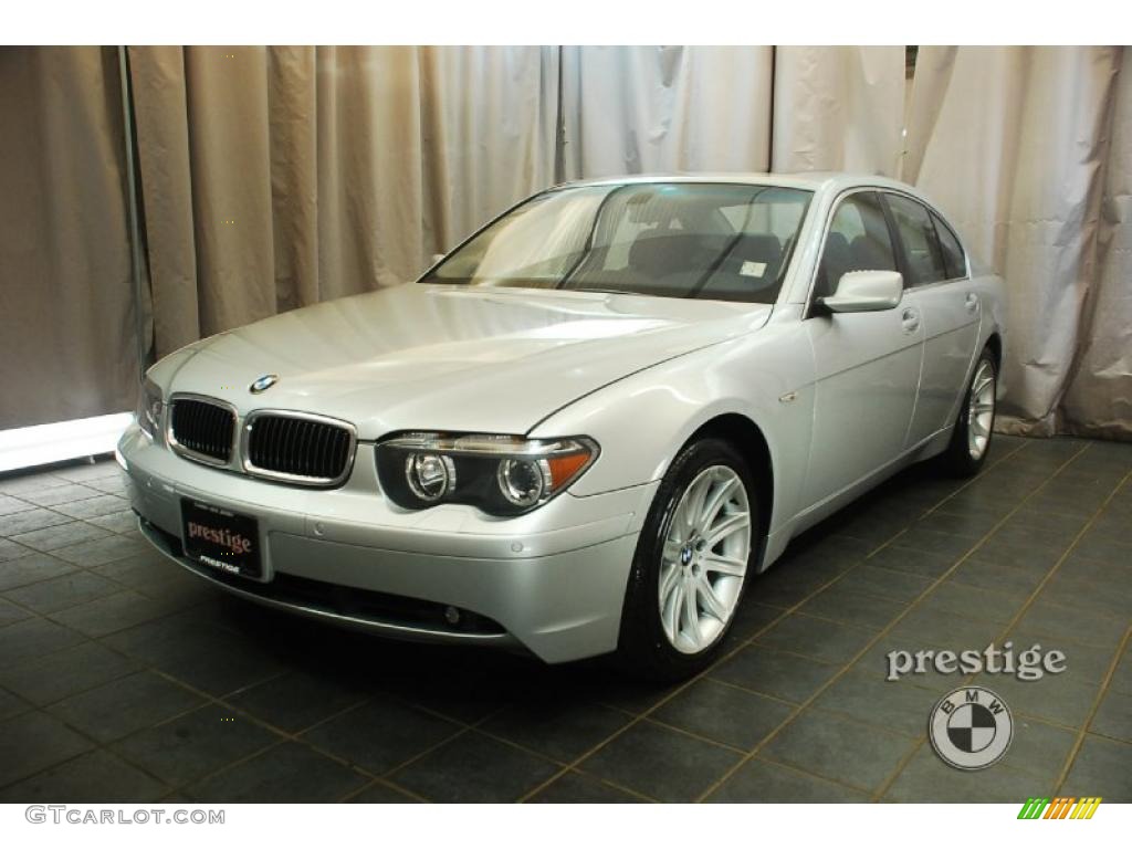 2003 7 Series 745i Sedan - Titanium Silver Metallic / Black/Black photo #1