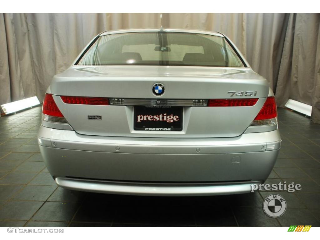 2003 7 Series 745i Sedan - Titanium Silver Metallic / Black/Black photo #3