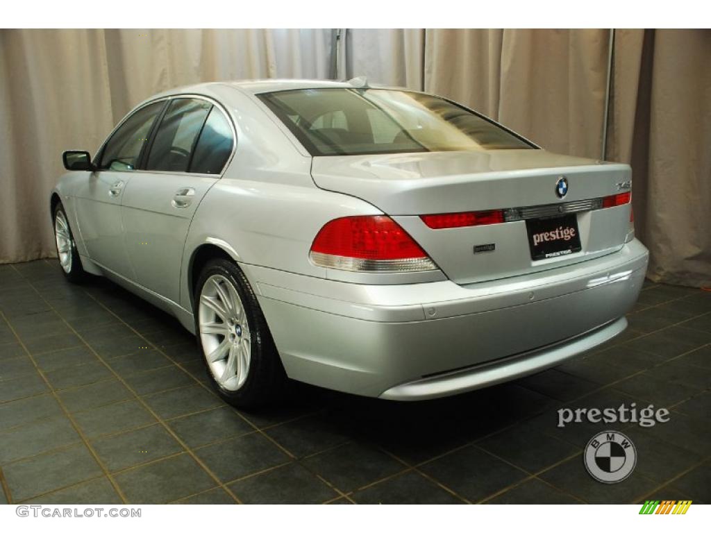2003 7 Series 745i Sedan - Titanium Silver Metallic / Black/Black photo #4