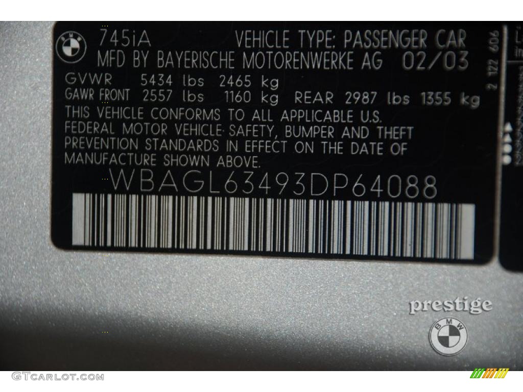 2003 7 Series 745i Sedan - Titanium Silver Metallic / Black/Black photo #9