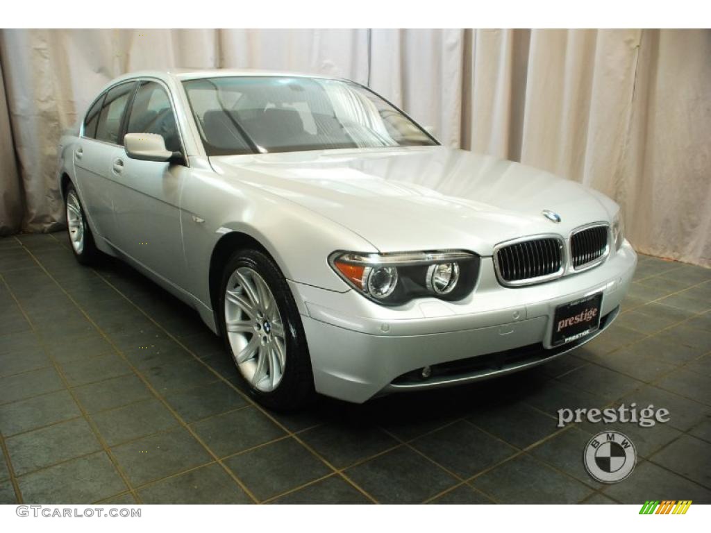 2003 7 Series 745i Sedan - Titanium Silver Metallic / Black/Black photo #10