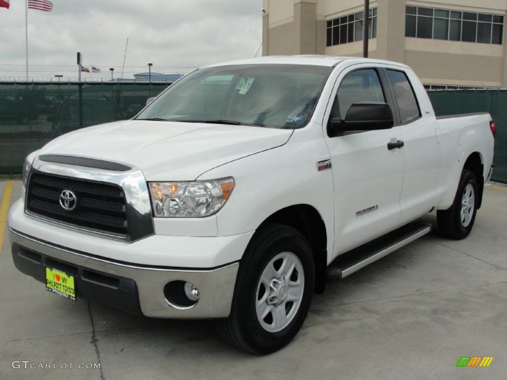 2008 Tundra SR5 Double Cab - Super White / Beige photo #7