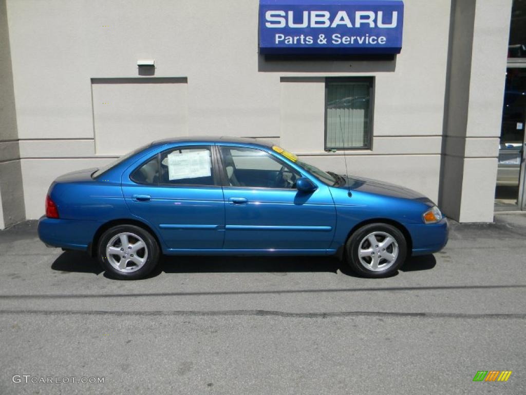 2004 Sentra 2.5 S - Sapphire Blue / Sage photo #5